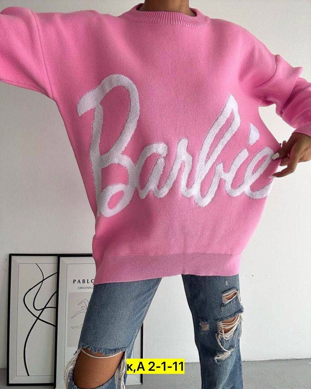 свитер с надписями барби,джемпер розовый,розовый свитер,свитшот женская,стильная кофта