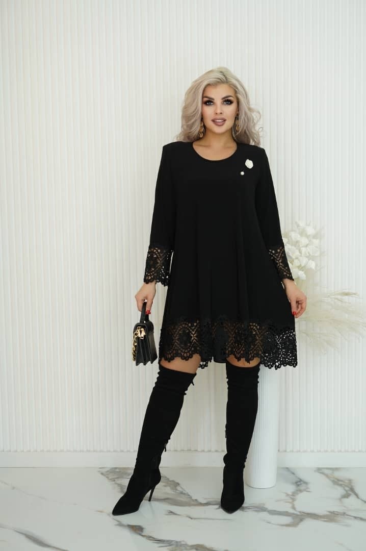 платье с кружевами,туника кружевная,туника с кружевом для полных,нарядная туника,платье туника