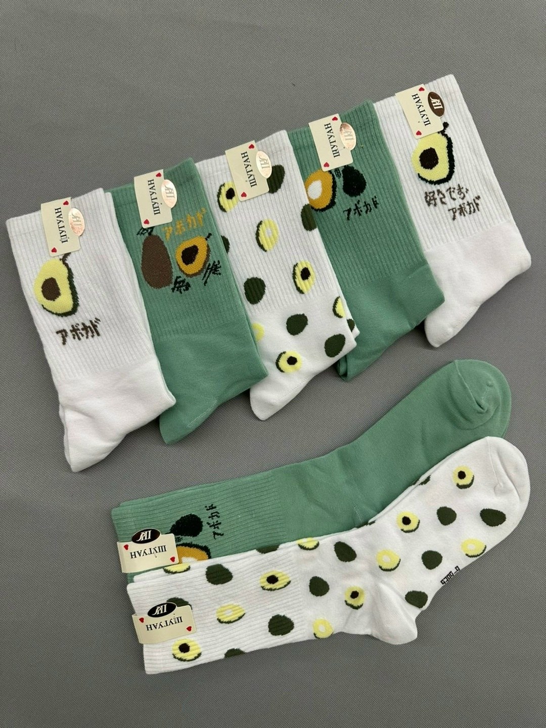 женские носки,носки женские короткие белые с принтом авокадо,носки женские р,носки короткие женские,комплект носки женские