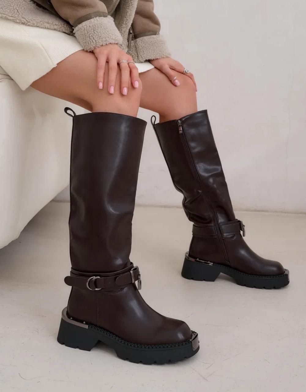 женские сапоги,коричневые сапоги,сапоги до колен,модные сапоги,