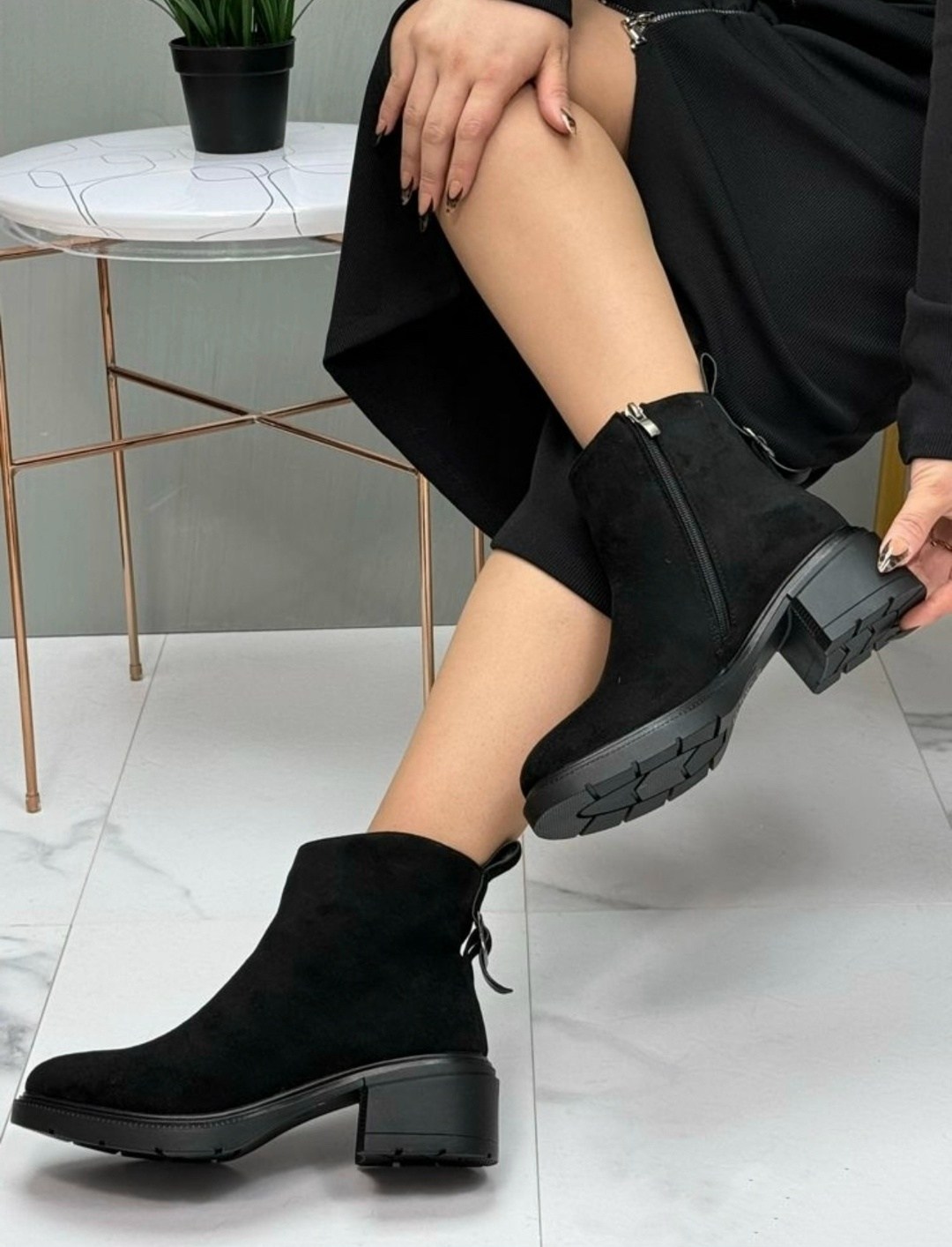 ,ботильоны женские,юничел замшевые зимние ботинки,женские ботинки, женская