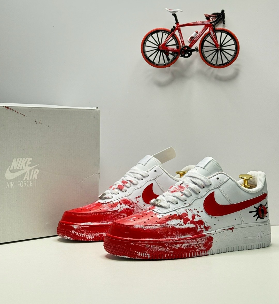 кросcовки nike air force 1,nike air force 1 blood custom,кроссовки,nike air force 1,nike air force 1 custom