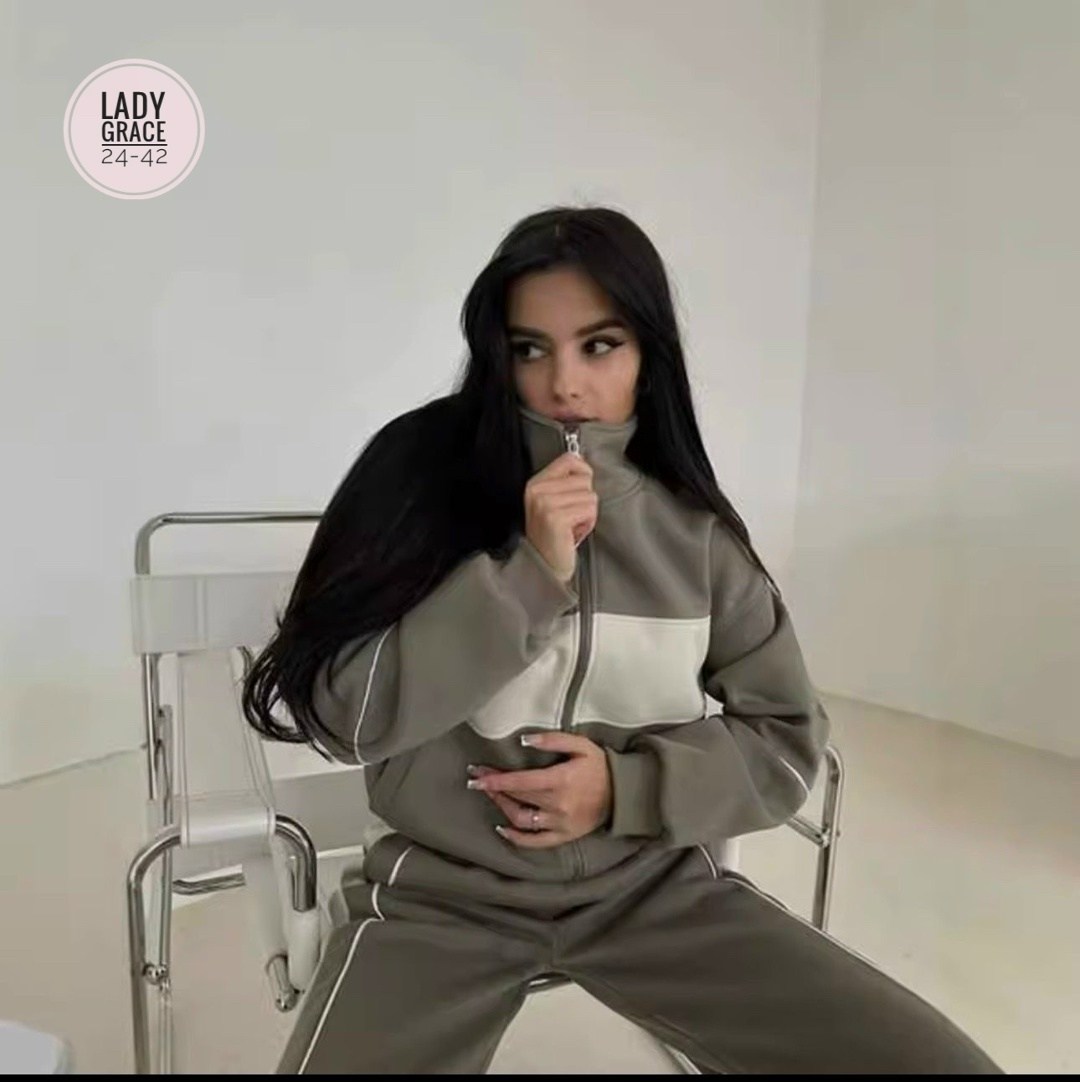 спортивные костюмы женские,серый спортивный костюм теплый,спортивный костюм из толстовки,женский теплый костюм,костюм женский на флисе