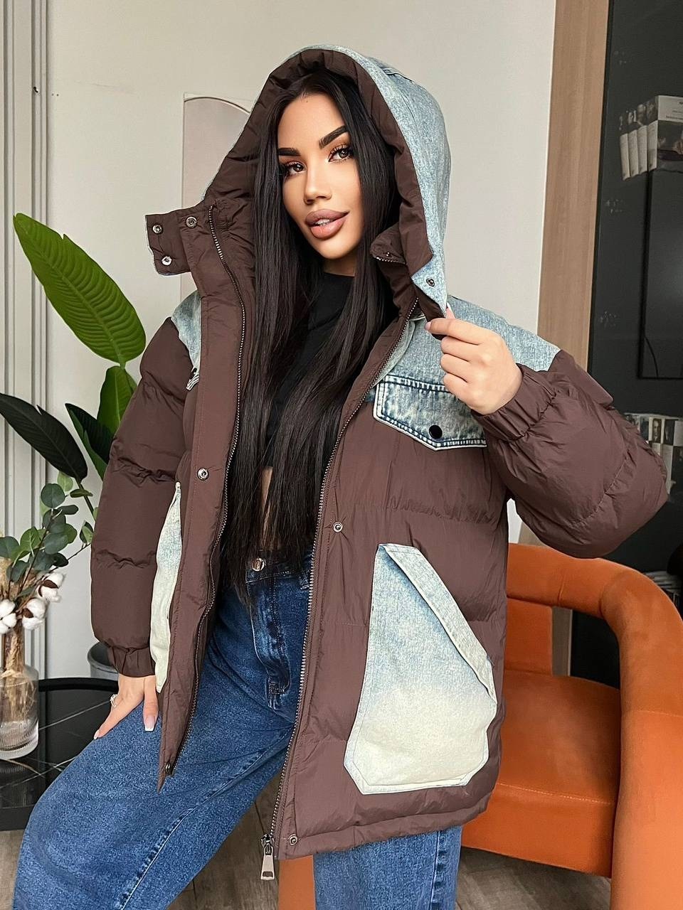 стильная куртка,куртка модная,женская куртка,комбинированная куртка,куртка