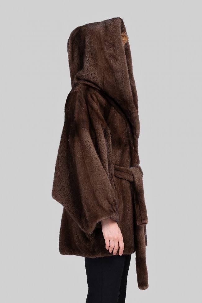 шуба норковая летучая мышь,шуба норковая коричневая с капюшоном,норковые шубы,норковая шуба летучая мышь с капюшоном,шуба летучая мышь из норки с капюшоном