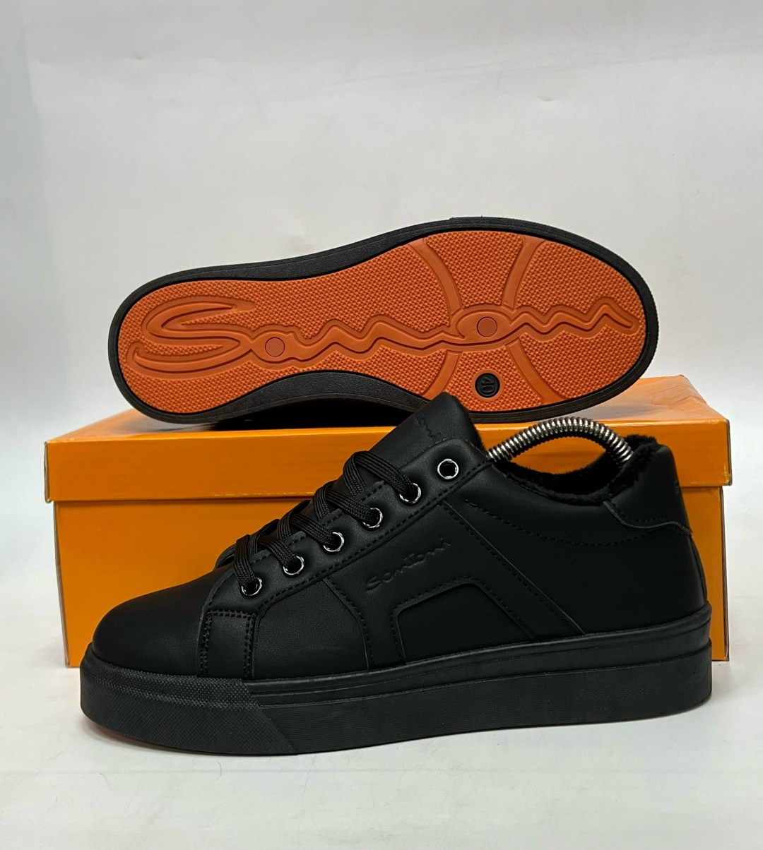 ,спортивная ,кожаные кроссовки,кроссовки повседневные,черные кроссовки