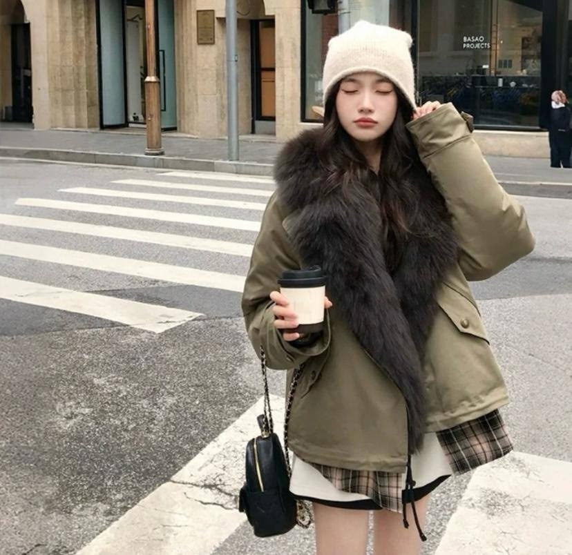 женская зимняя куртка,куртка модная,меховая куртка,теплая куртка,зимняя куртка