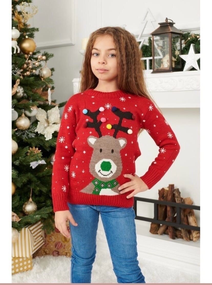 свитера с оленями,свитер вязаный для девочек,свитер с оленями женский,свитер с оленями детский,детский джемпер