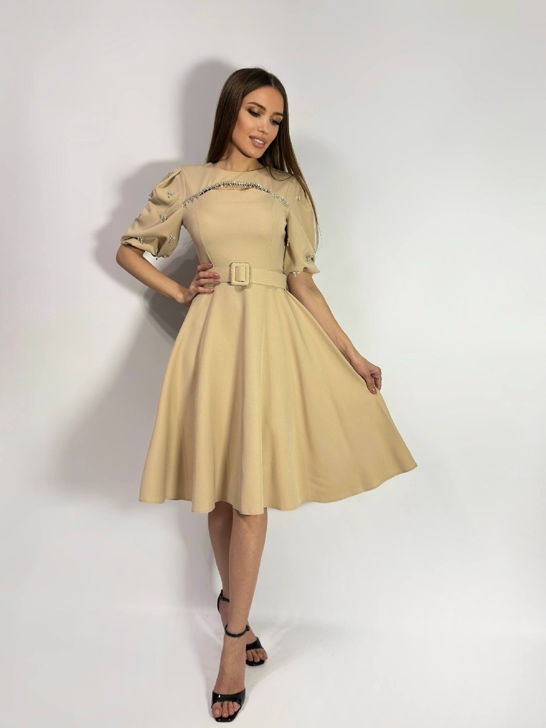 платье,платье с поясом,платье женская,платье креп,платье с юбкой