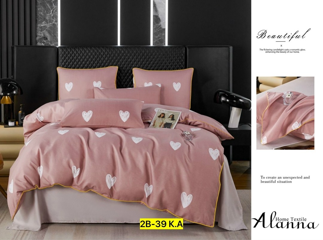 комплект постельного белья alanna,комплект постельного белья,комплект постельного белья из сатина,красное постельное белье,спальный комплект