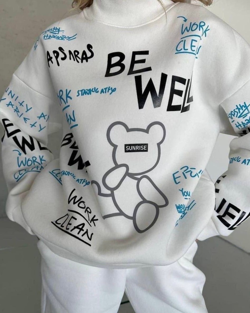 спортивные костюмы женские,женский спортивный костюм на флисе,костюм с принтом,стильные костюмы,костюм на флисе