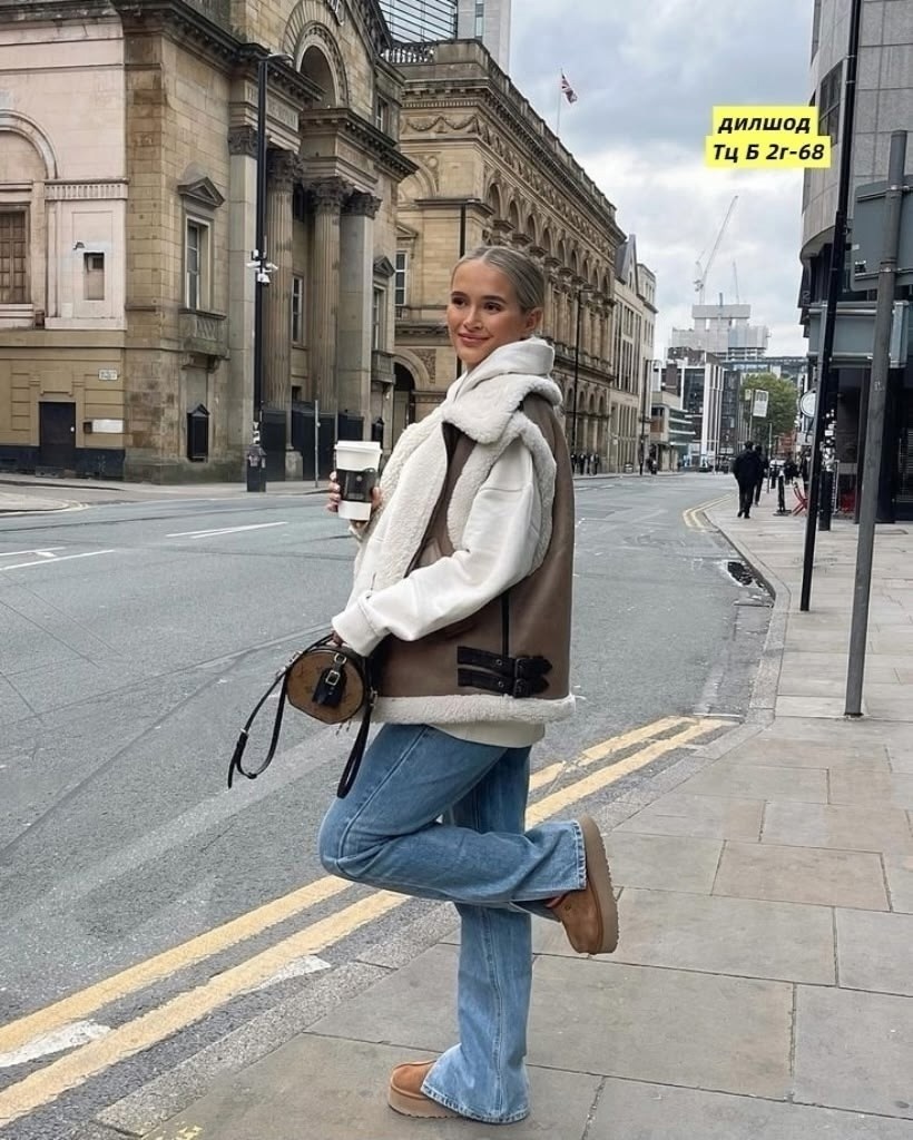 жилетка дубленка,меховая жилет,повседневная куртка,комбинированные жилетки,жилетка женская