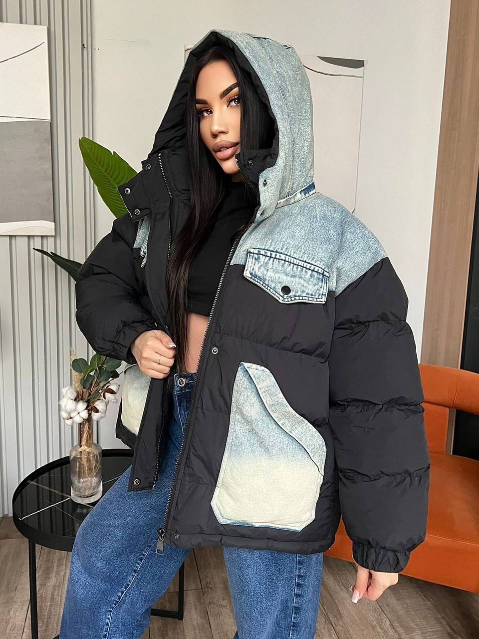 стильная куртка,куртка модная,женская куртка,комбинированная куртка,куртка