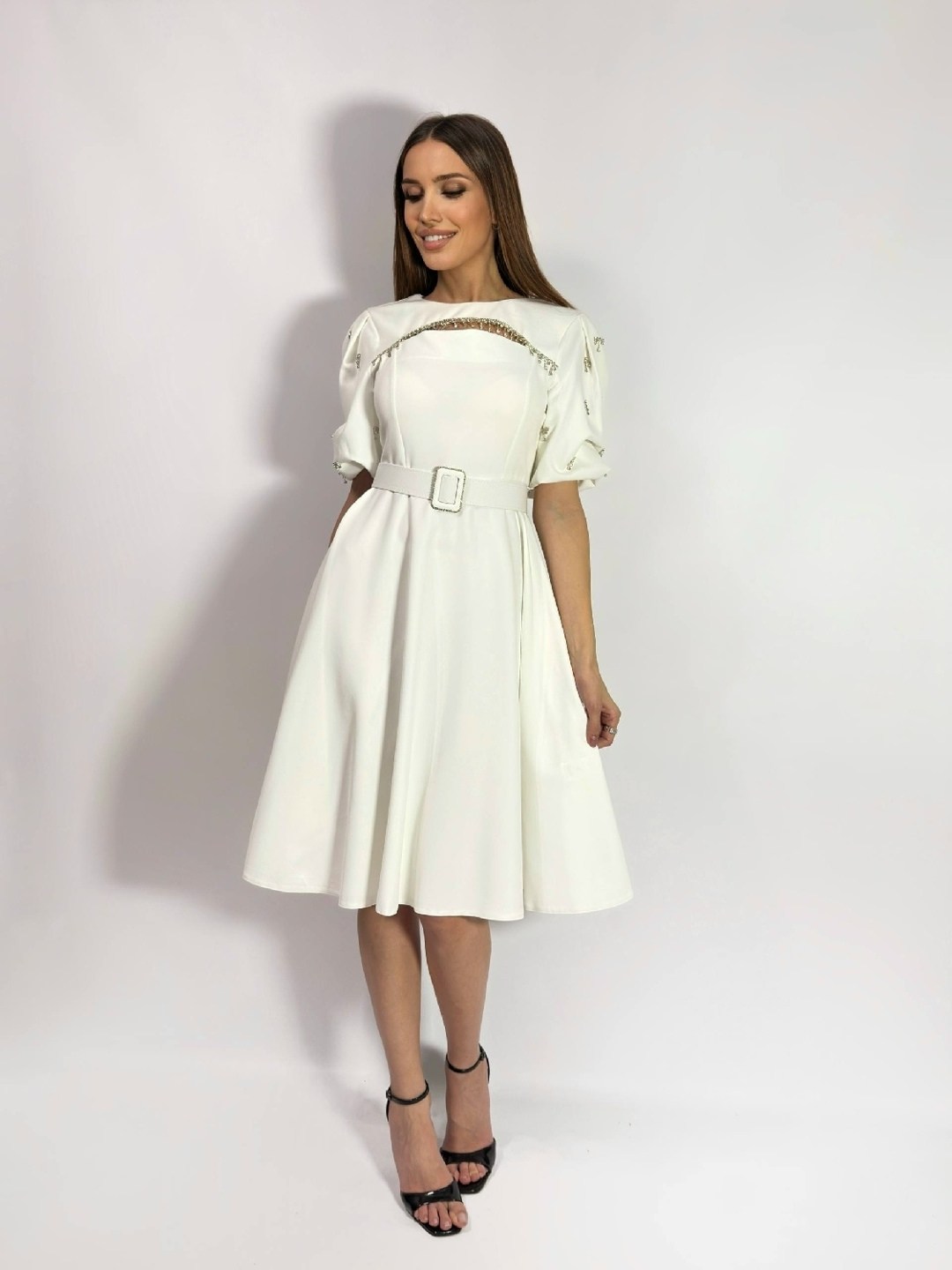 платье,платье с поясом,платье женская,платье креп,платье с юбкой