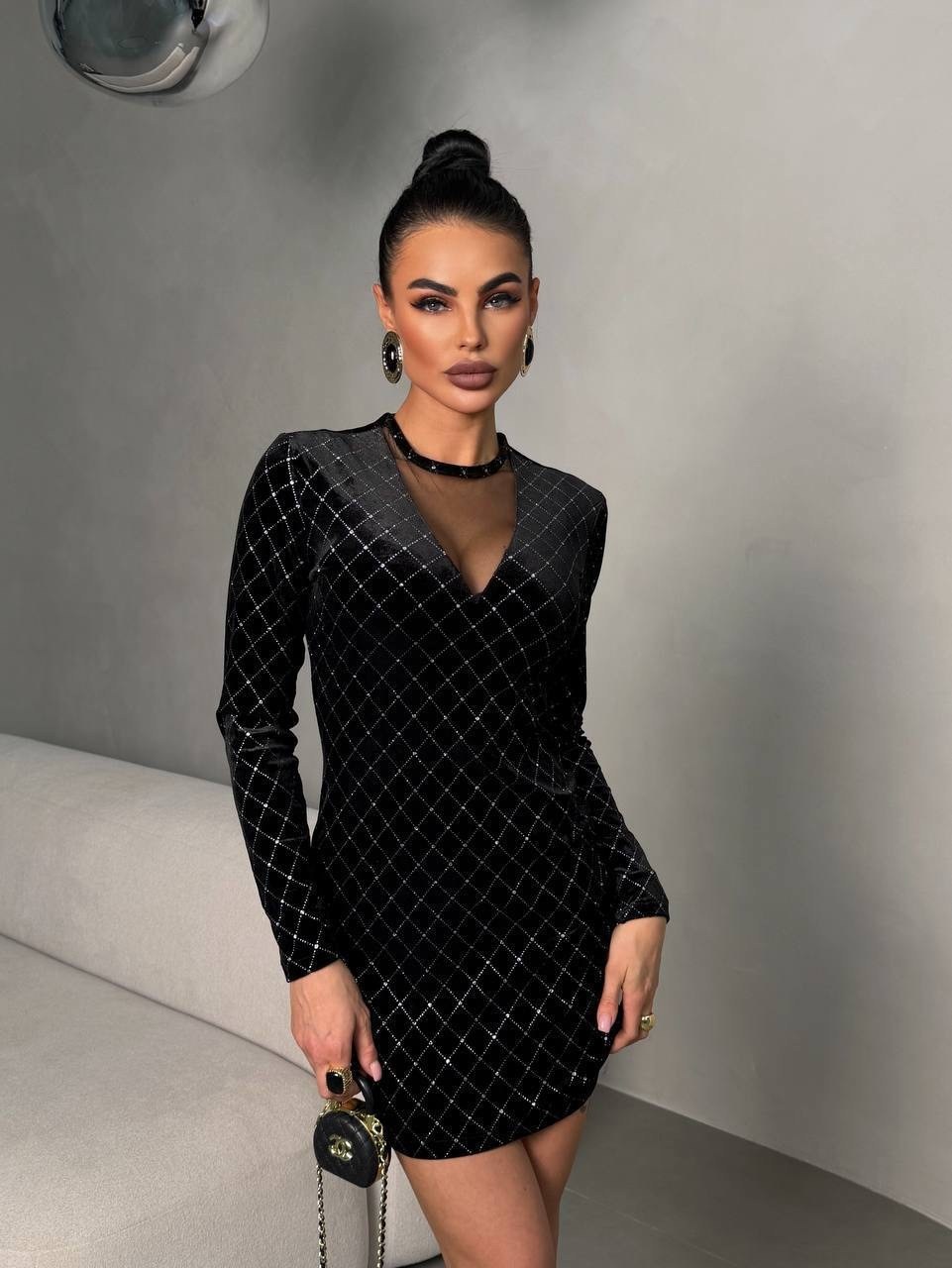 платье со стразами,платье женская,бархатное платье,платье мини из бархата,приталенное платье