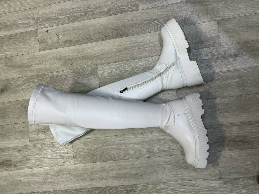 сапоги ботфорты,,ботфорты женские,ботфорты белые,эконика белые сапоги