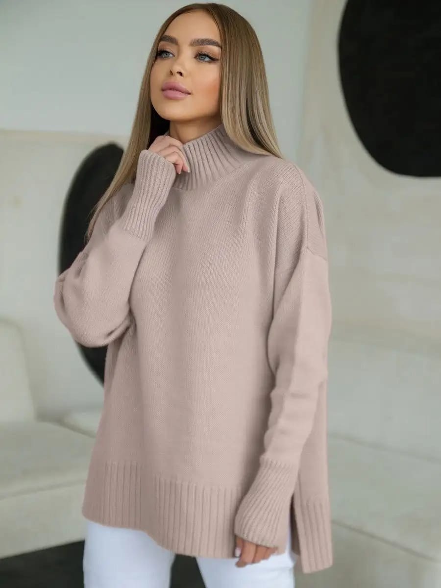 джемпер женский оверсайз,джемпер оверсайз,бежевый свитер оверсайз,свитера женские,свитер удлиненный оверсайз