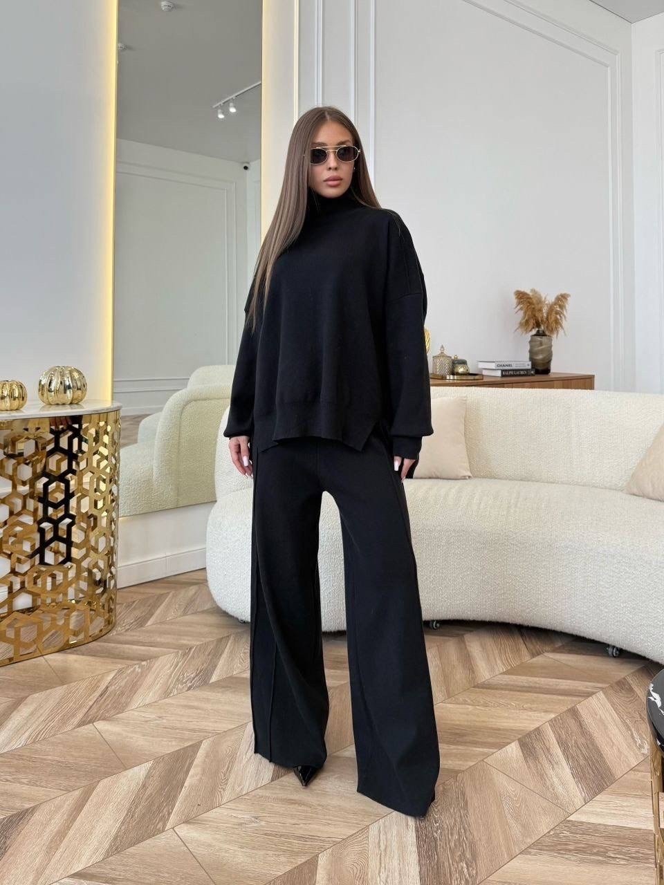 вязаный костюм с брюками палаццо,костюмы брючные,костюм с брюками,костюм с брюками палаццо,трикотажные костюмы