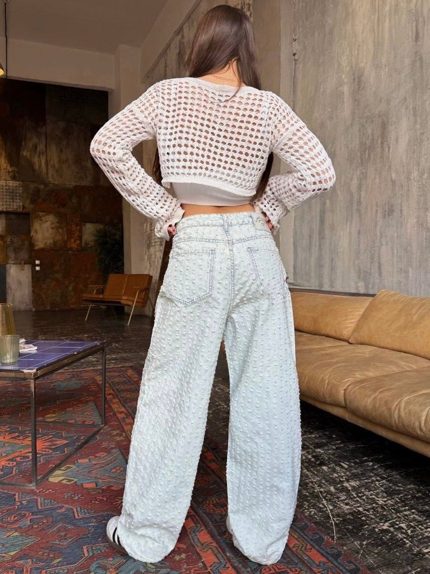 джинсы женские,кофта сетка вязаная,кофта сетка,кроп кофта сетка