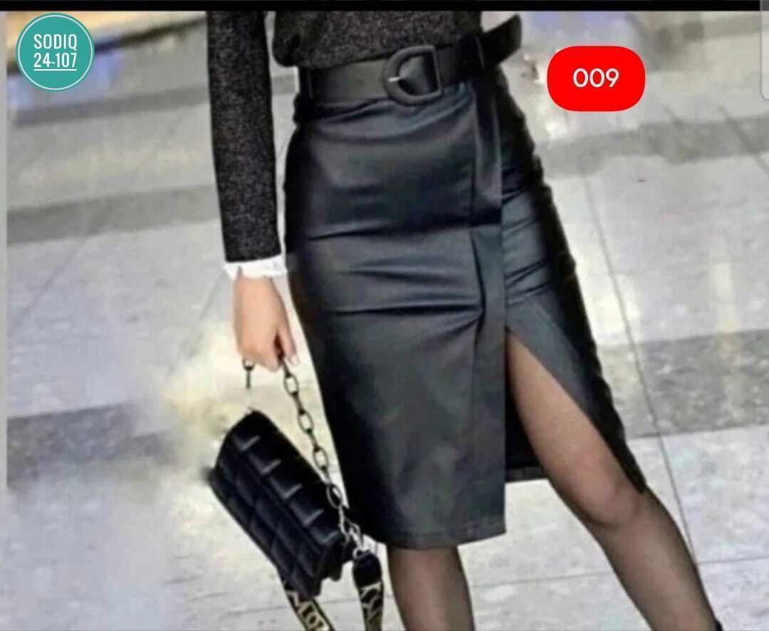 юбка женская из экокожи,юбка из экокожи,юбка женская кожаная,юбка экокожа с разрезом,юбка женская эко кожа