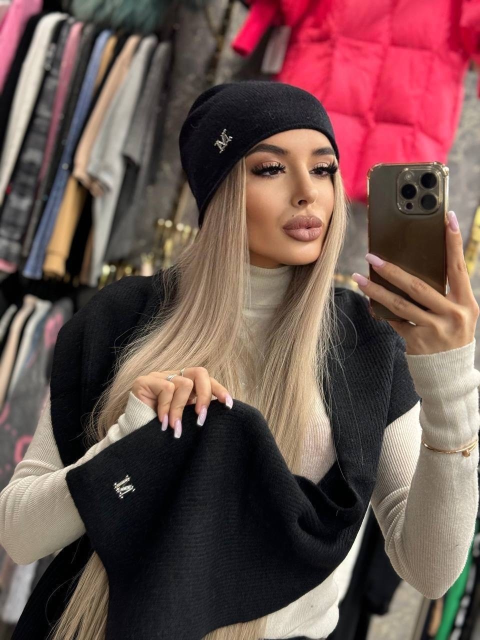 шапка женская,шапка для женщин,шапка вязаная,женская вязаная шапка,комплект шапка и снуд женская