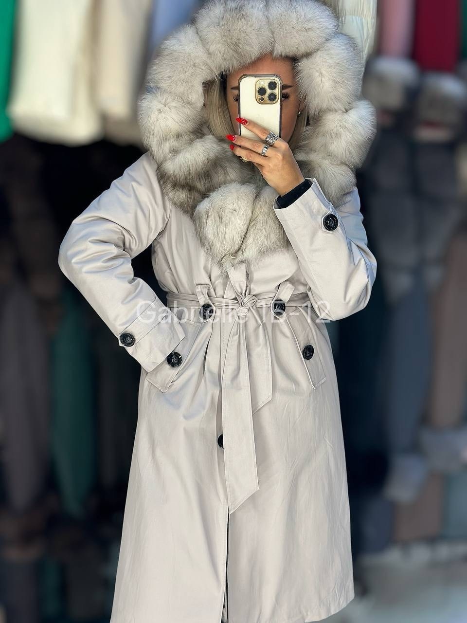 парка с натуральным мехом,парка с мехом,женская парка с мехом,пальто с мехом,парка тренч с натуральным мехом