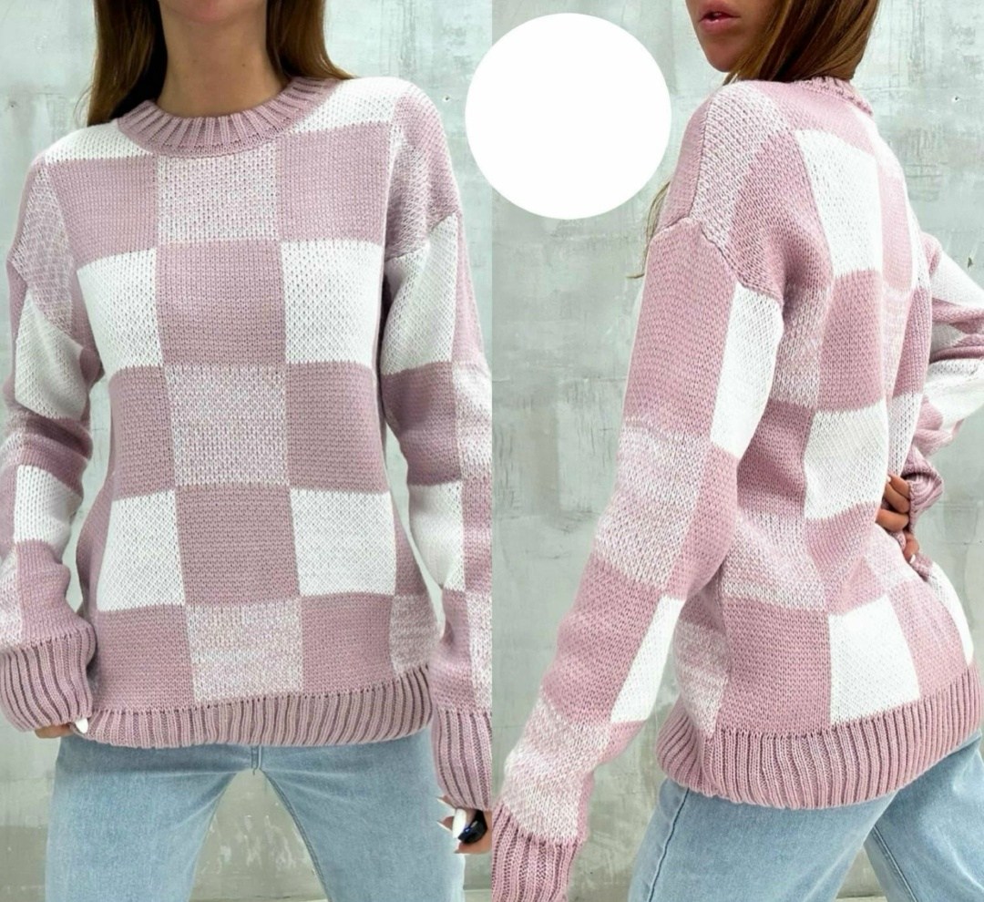 свитер в клетку,женский свитер,женская кофта,свитеры вязаные,джемпера женские