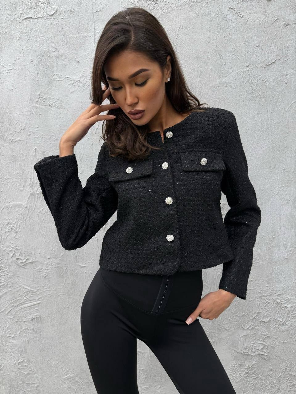 твидовые костюмы,жакет,белый твидовый пиджак,шелк шаппе букле с пайетками,женский твидовый пиджак