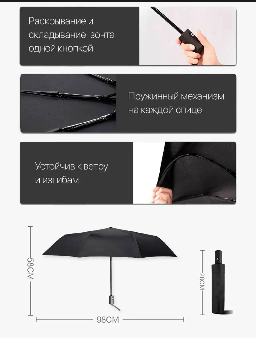 зонт автоматический,зонт для автомобиля,зонт складной автоматический,зонт,зонт тойота оригинал