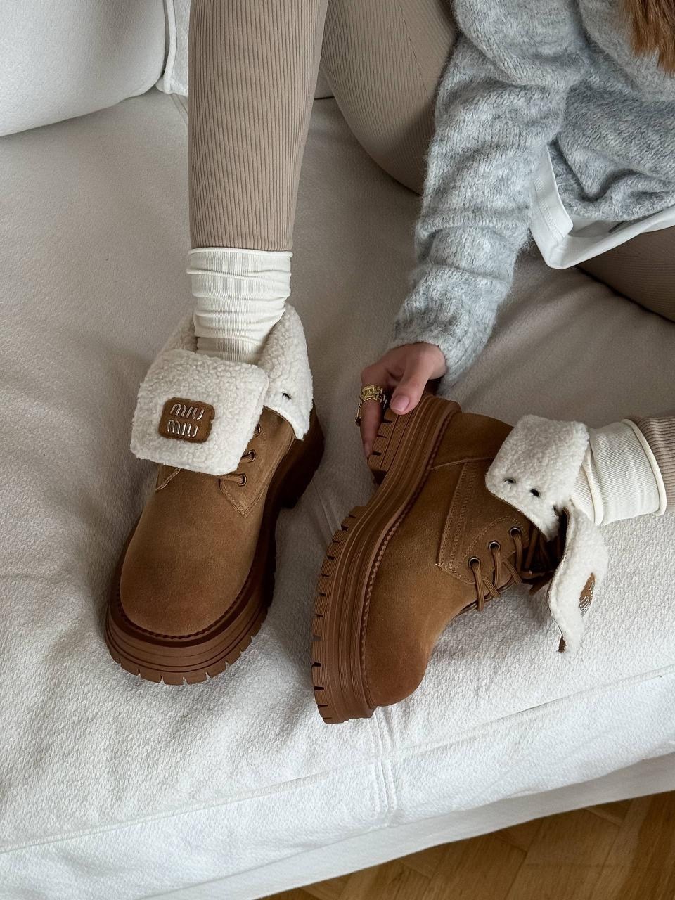 ,женские ботинки,зимняя женская ,ботинки miu miu,ботинка женские зимние