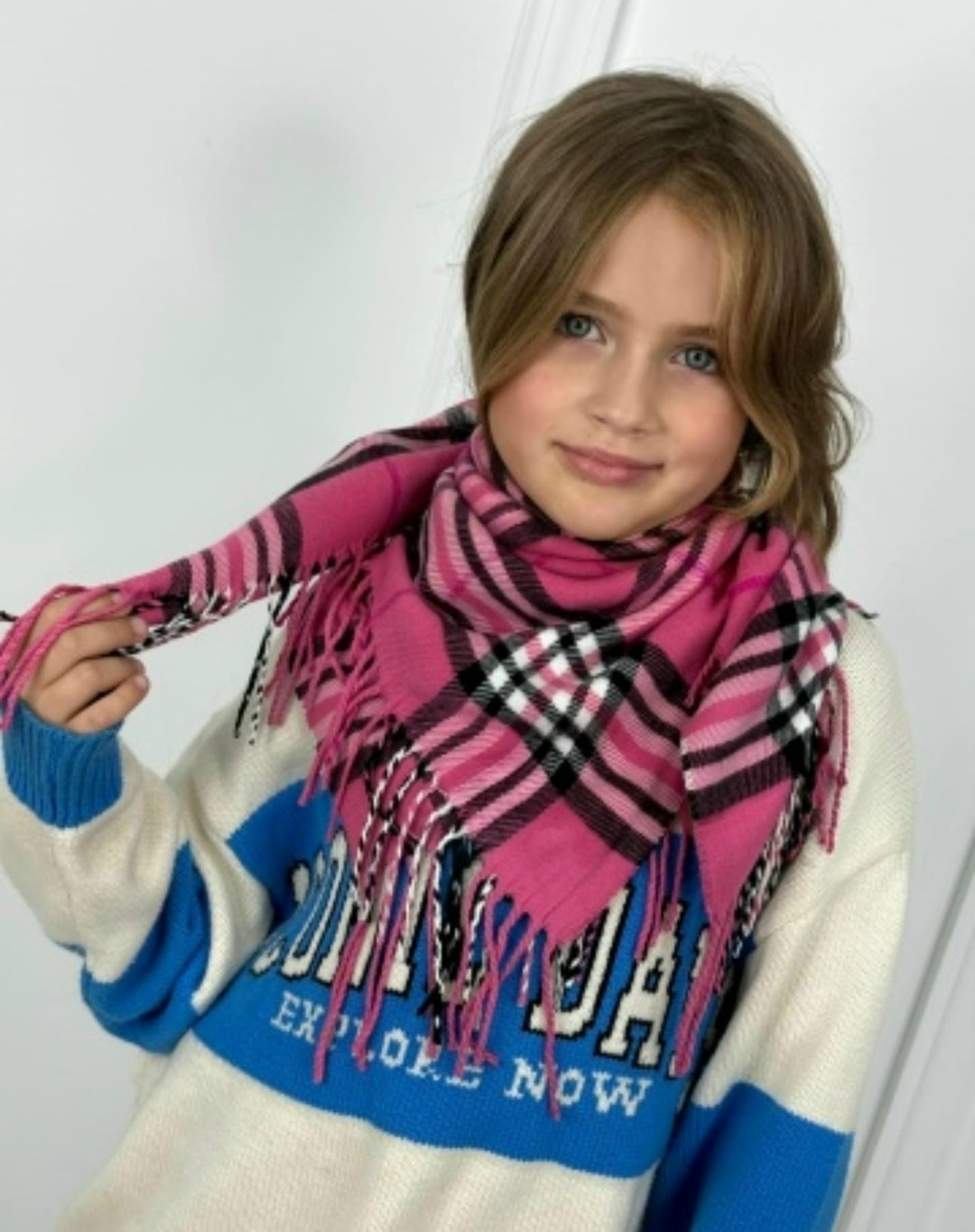 платок детский,платок кашемировый,шарф платок,шарф детский,шарф в клетку