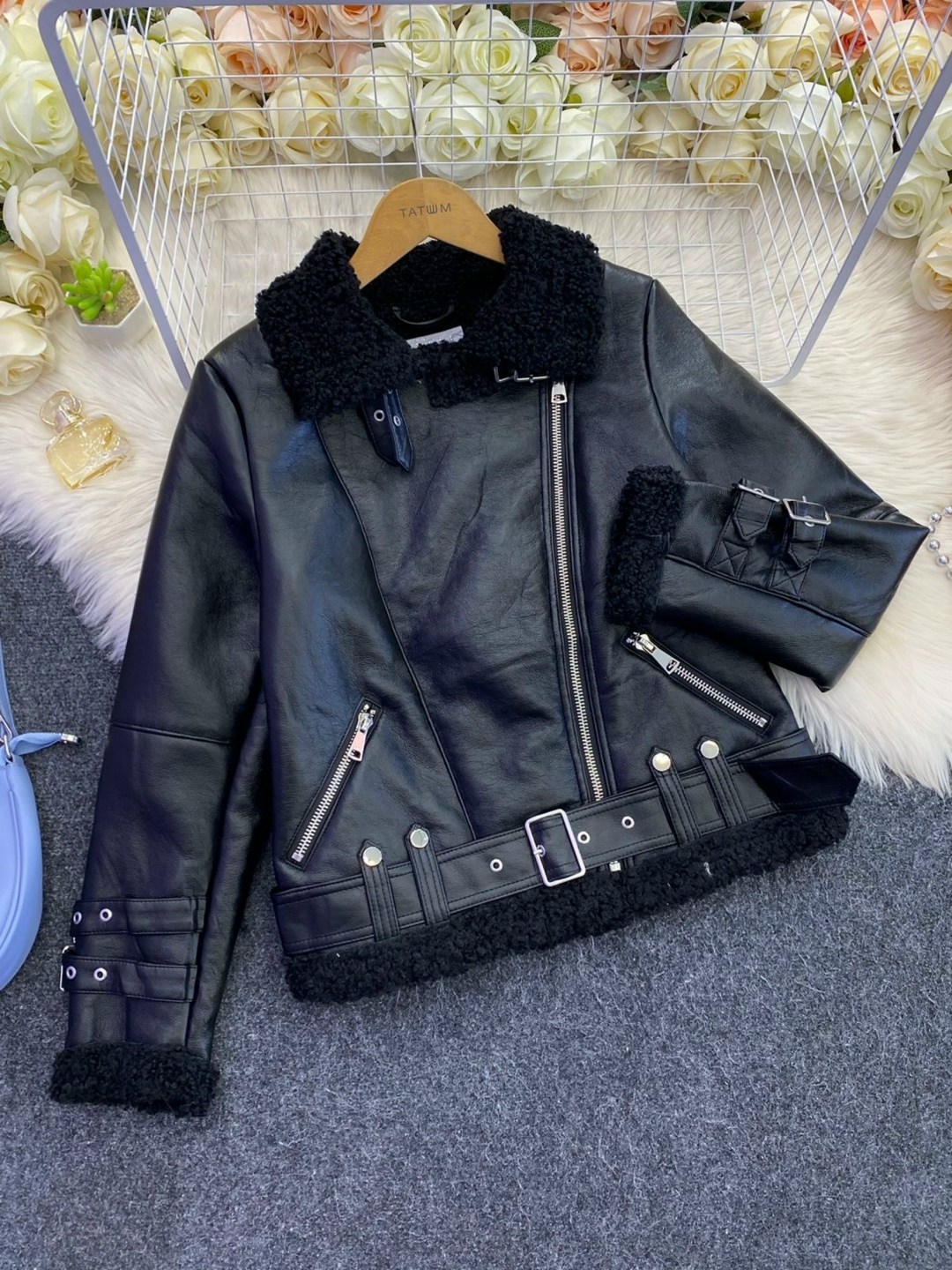 женская куртка из искусственной овечьей кожи,женская зимняя куртка из искусственной кожи,куртка из искусственной кожи,женская куртка из искусственной кожи,кожаная куртка