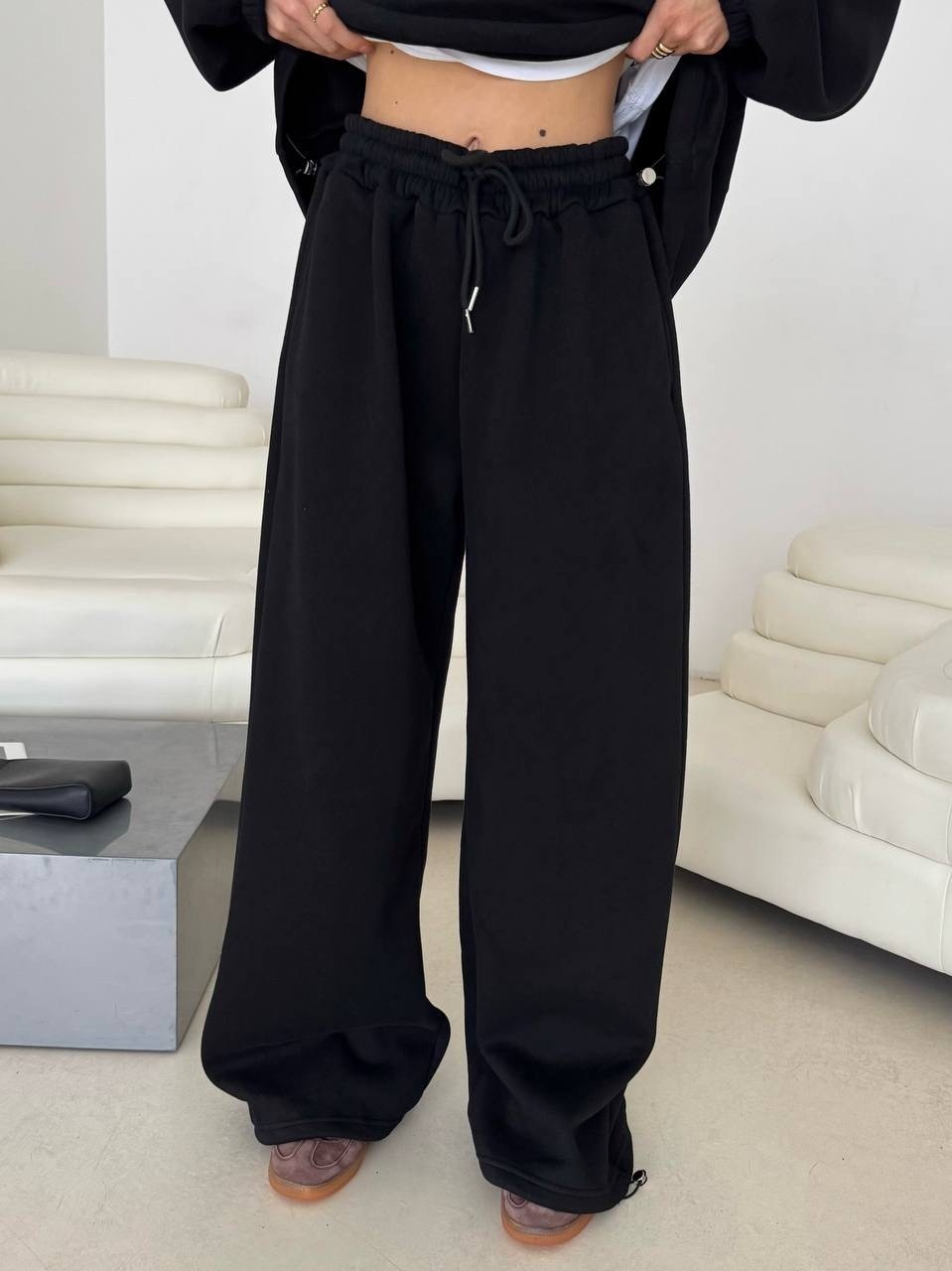 костюм женский на флисе,костюм с брюками,костюм на флисе,костюм женский из футера,брюки широкие