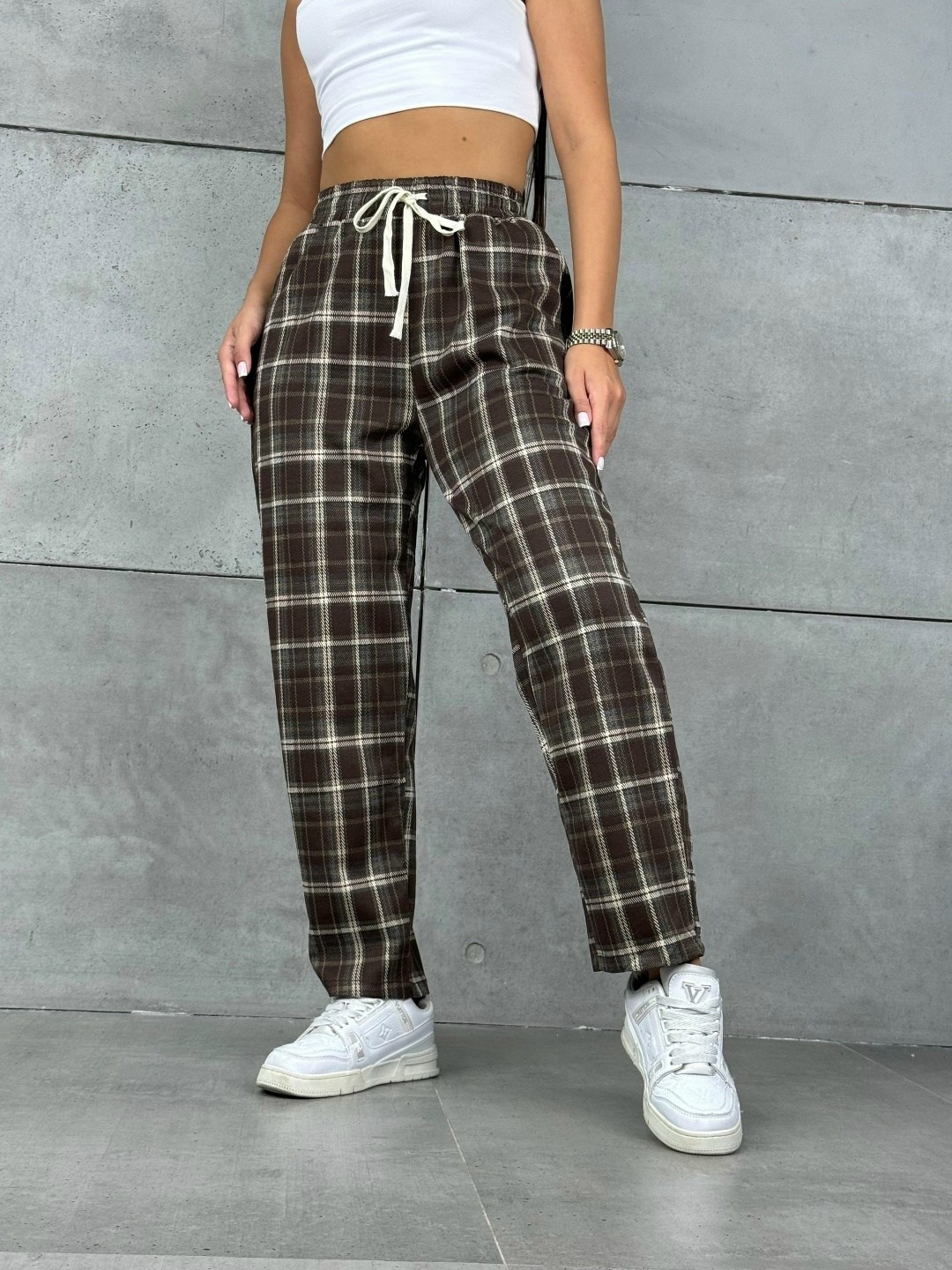клетчатые штаны женские широкие,штаны в клетку,брюки в клетку,брюки женские в клетку,штаны клетчатые