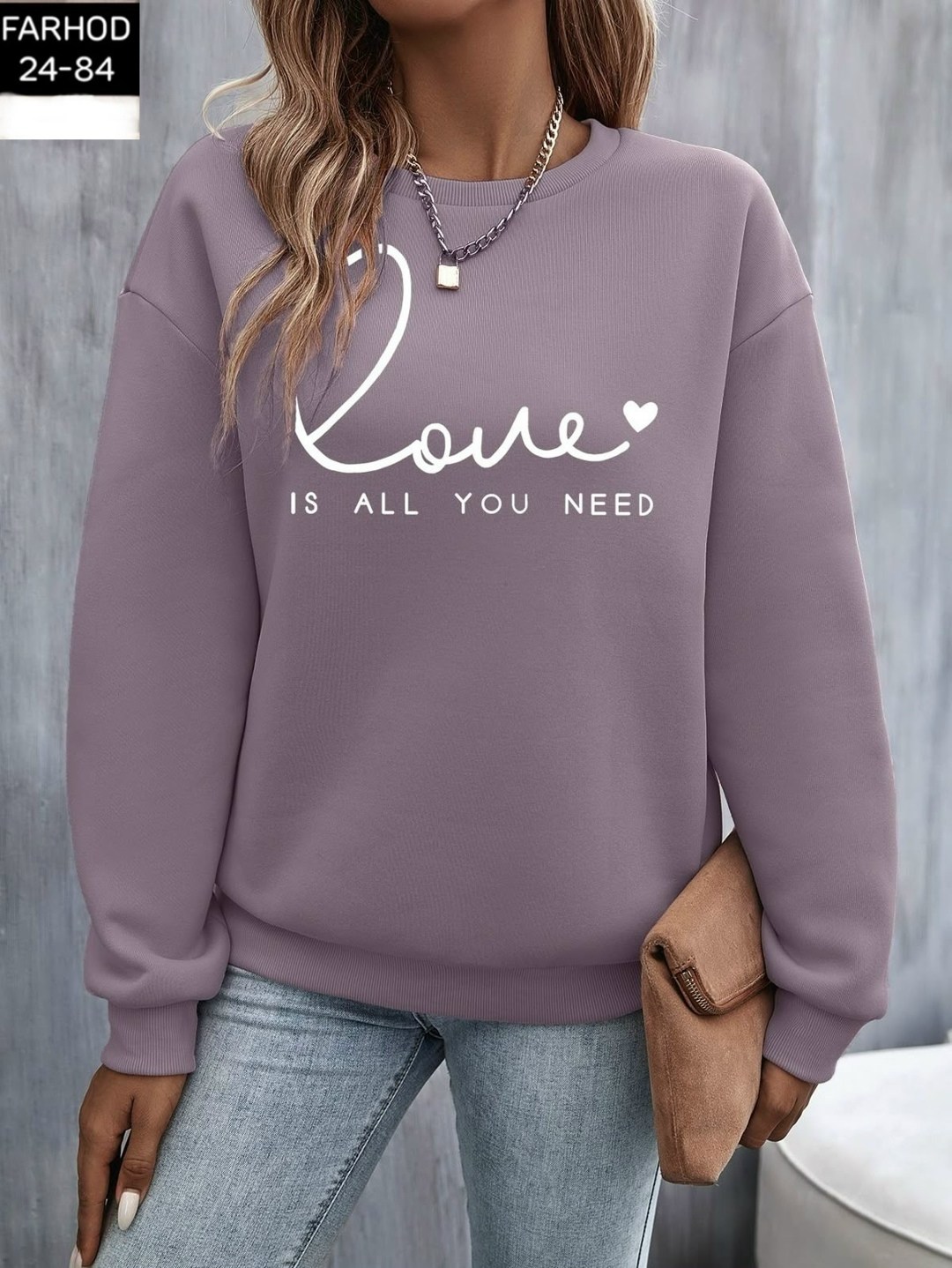 женский свитшот,свитшот с принтом сердечком,женский свободный свитшот,модная толстовка,повседневный свитшот