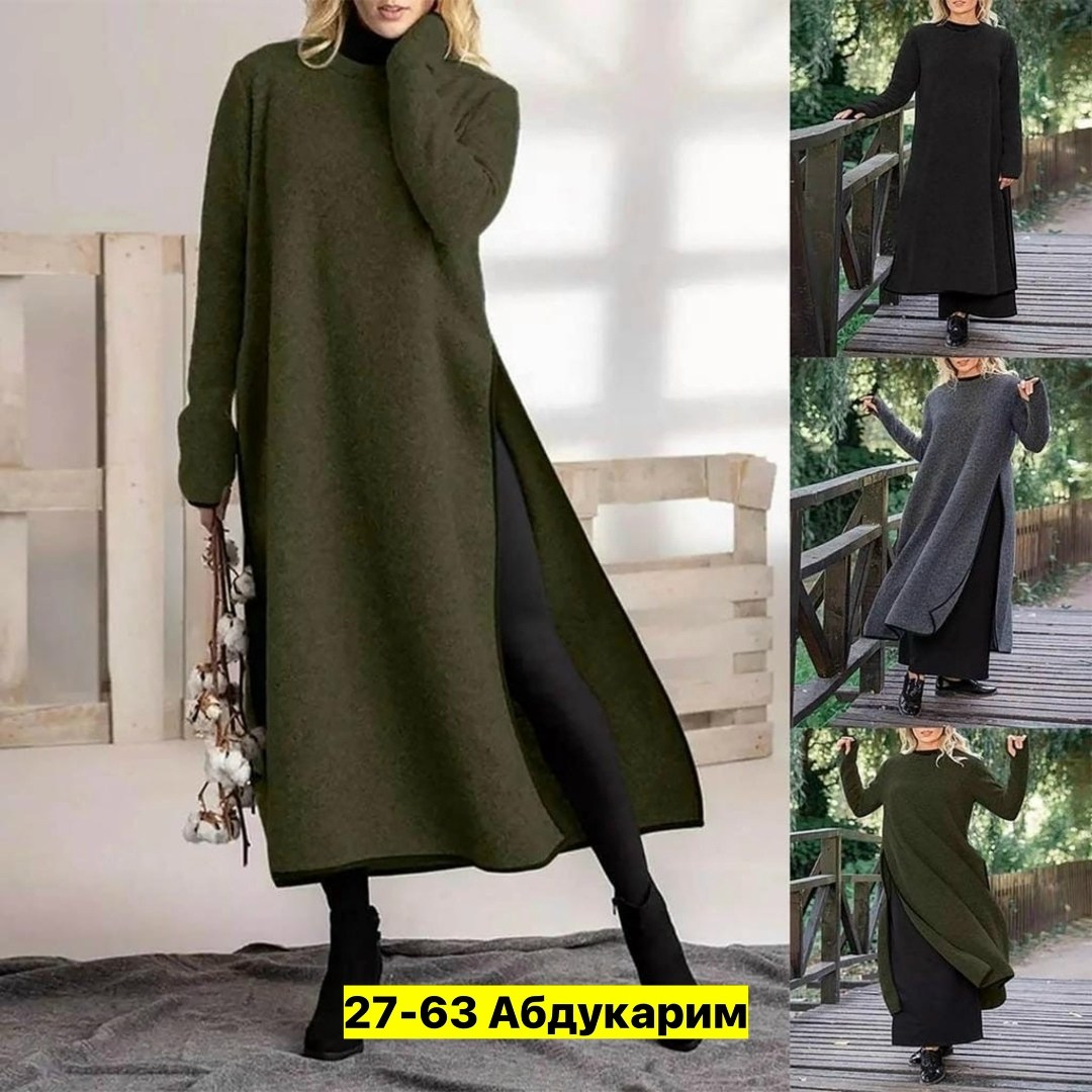 трикотажное платье свободное,платье женское вязаное длинное,трикотажное платье длинное,платье женское теплое длинное,длинное платье повседневное