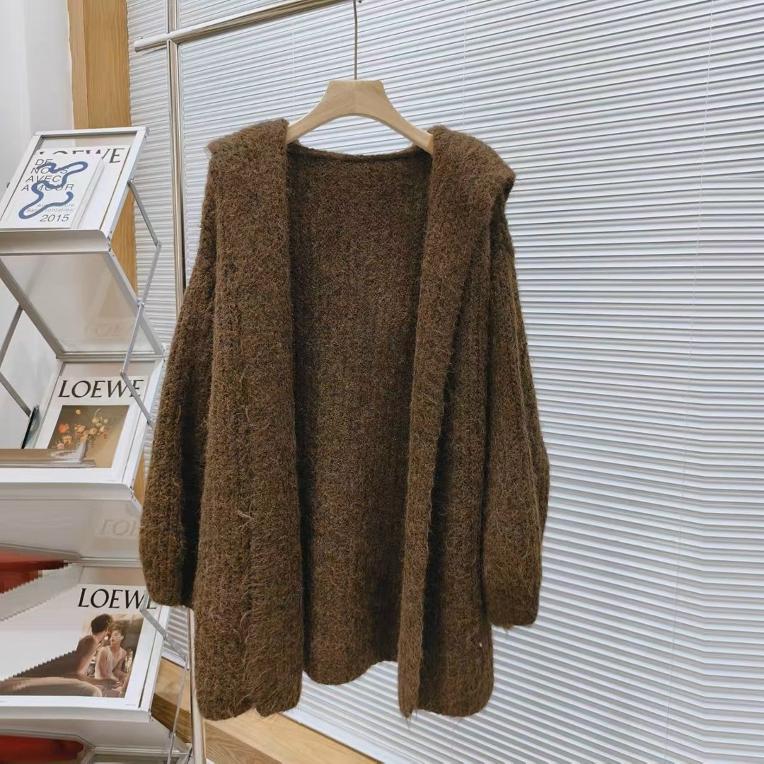 пальто из искусственного меха,вязаный кардиган с капюшоном,меховое пальто с капюшоном,пальто теплое,вязаная куртка