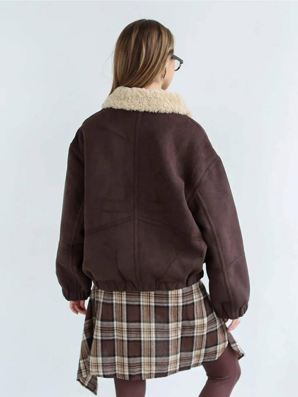 замшевая куртка,куртка бомбер,повседневная куртка,куртка коричневая,женская куртка бомбер