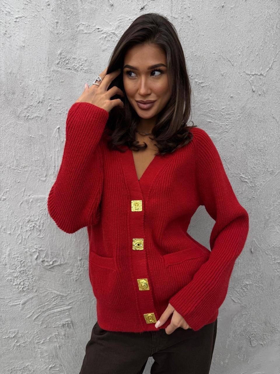 кофта кардиган,кардиган,кардиган на пуговицах,кардиган вязаное,красный кардиган