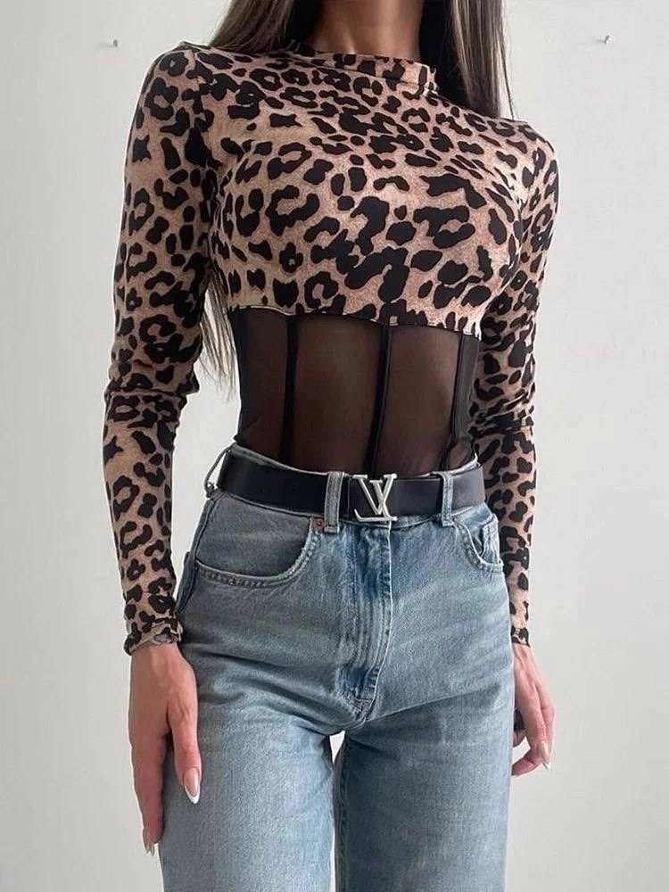 женское боди с леопардовым принтом,женское боди с длинным рукавом,боди женская,топы модные,боди с длинным рукавом сексуальный