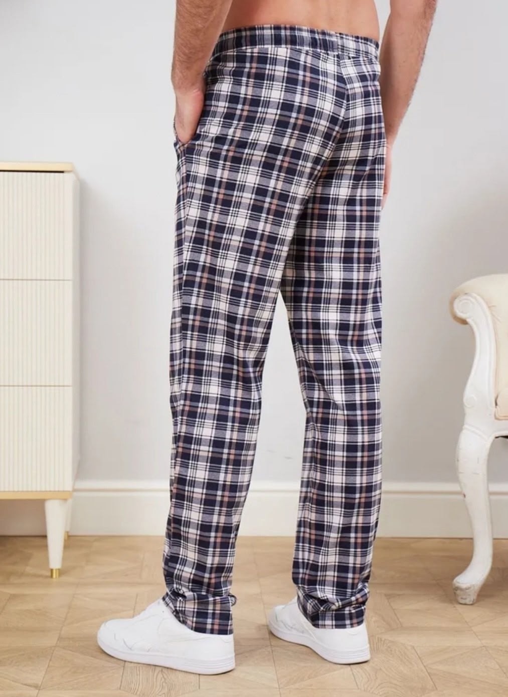 пижама мужская santorini,брюки домашние в клетку,брюки домашние,мужская домашняя одежда,мужские брюки