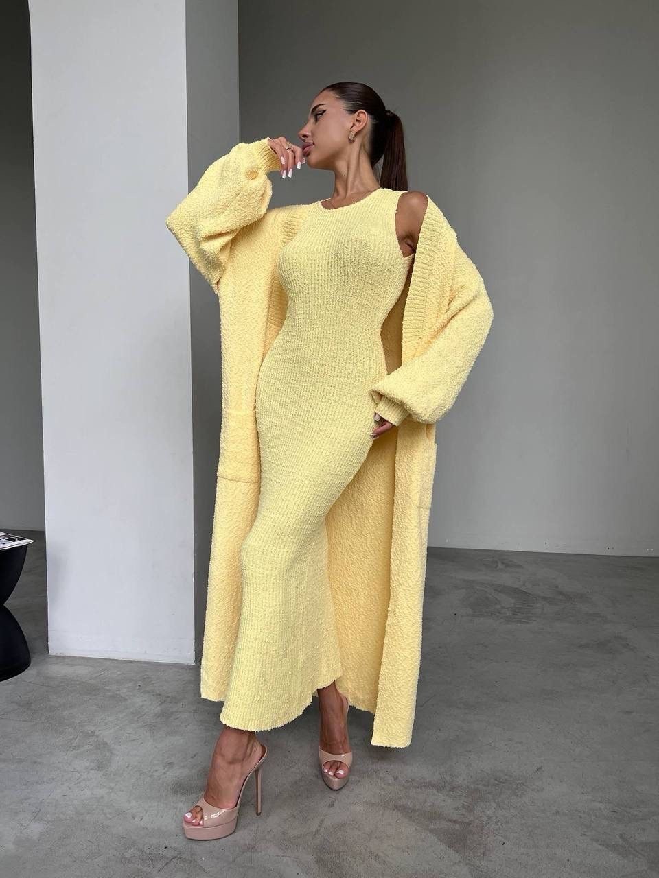 платье кардиган,трикотажные костюмы,платье накидка,кардиган,трикотажное платья