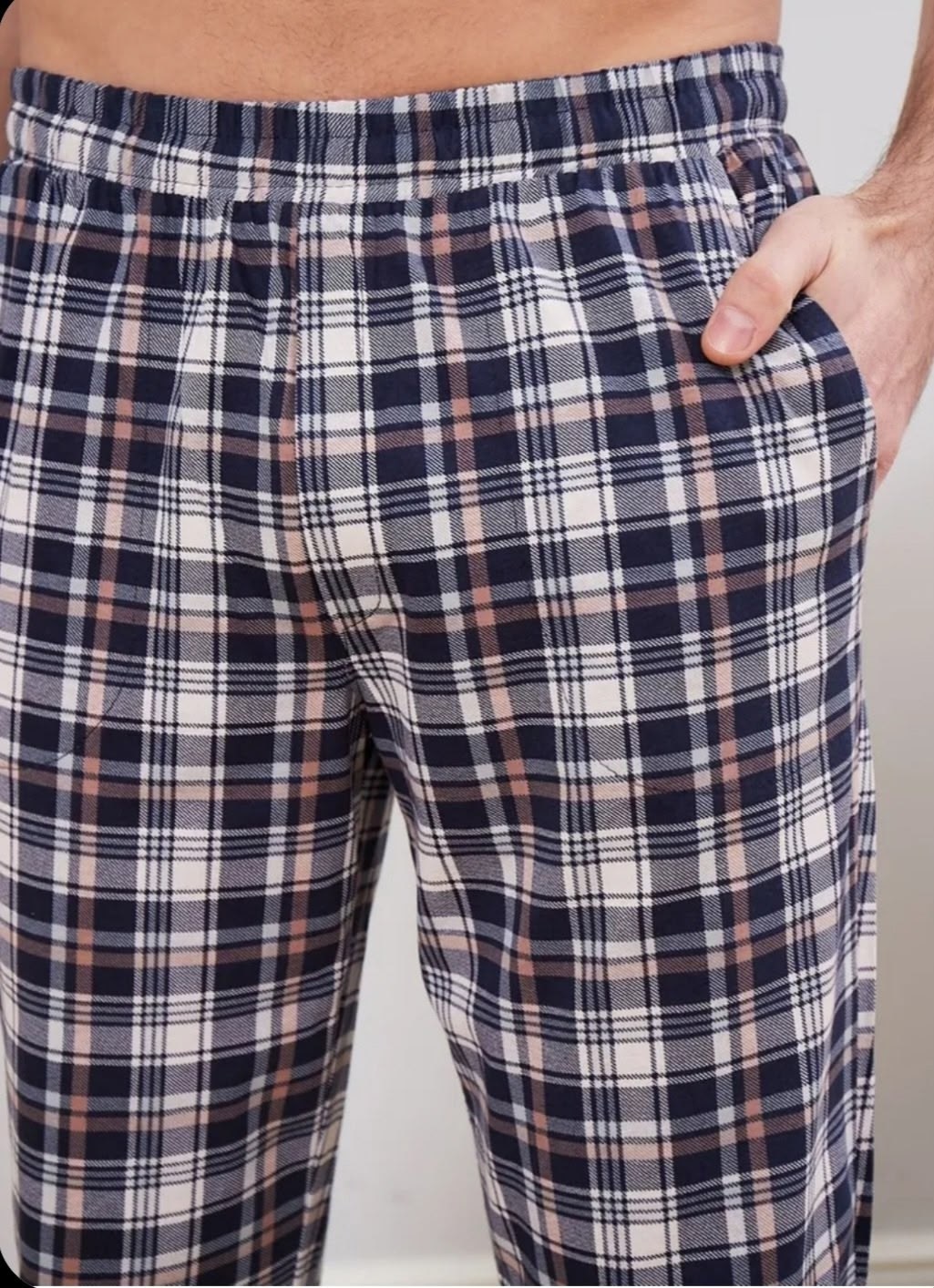 пижама мужская santorini,брюки домашние в клетку,брюки домашние,мужская домашняя одежда,мужские брюки