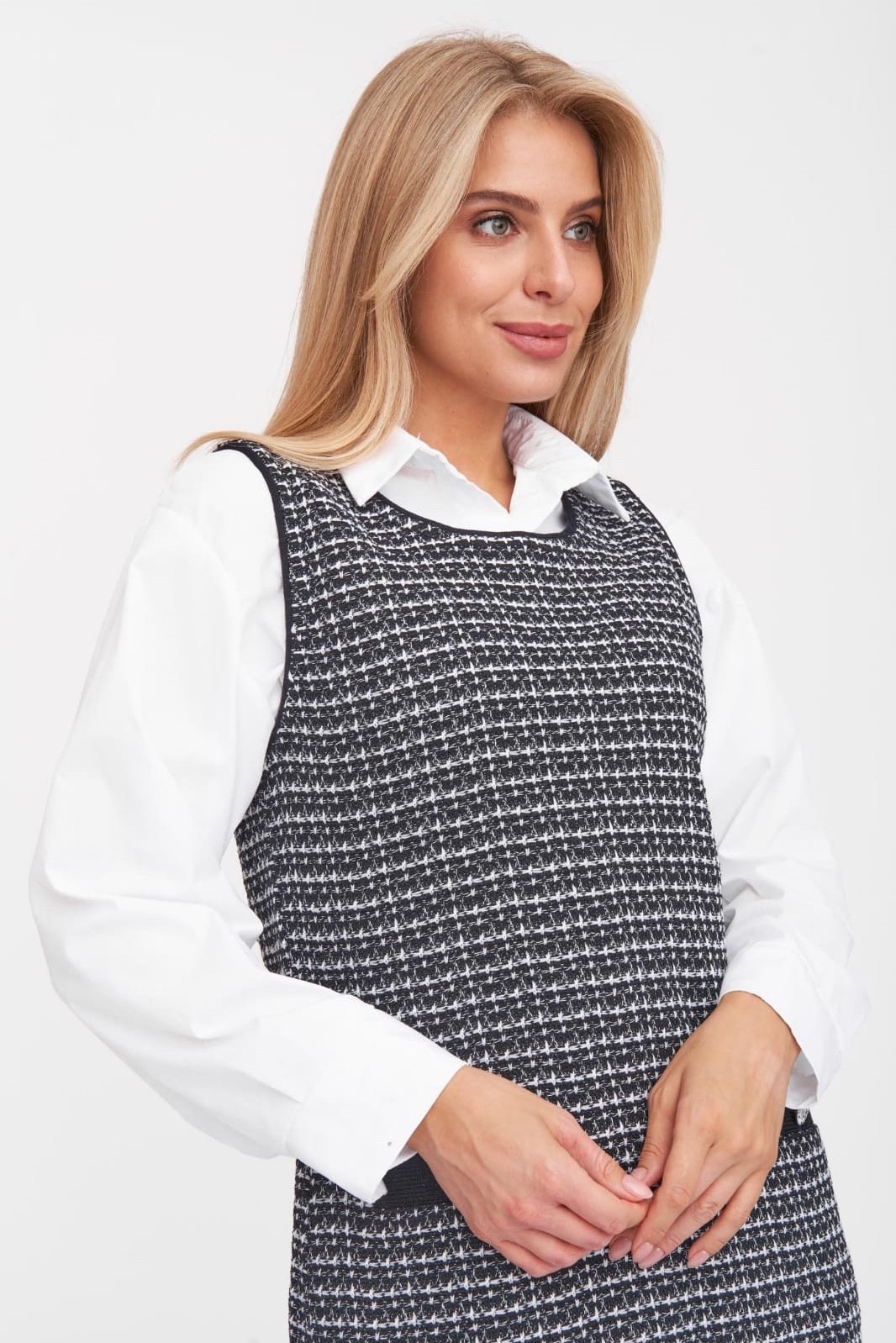 жилет вязаный,сарафан женский,женское платье сарафан,сарафан для офиса,сарафан