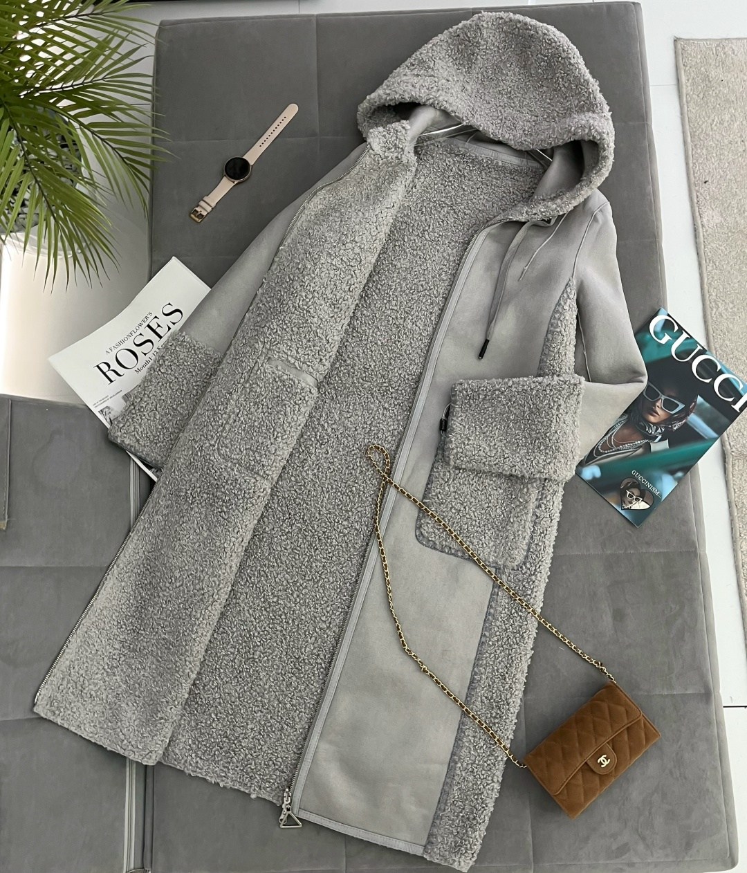 дубленка женская,зимняя дубленка,дубленка двусторонняя,дубленка двухсторонняя,серая дубленка