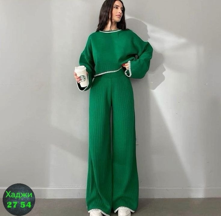 женский трикотажный костюм из двух предметов,костюм с брюками,женский трикотажный костюм,трикотажные костюмы,женский вязаный костюм