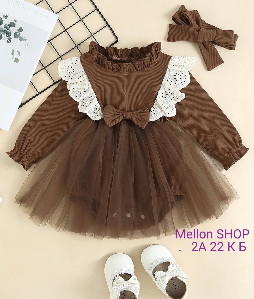 платье коричневое,юбка пачка,юбка с оборками,платье для девочек,пышная юбка пачка