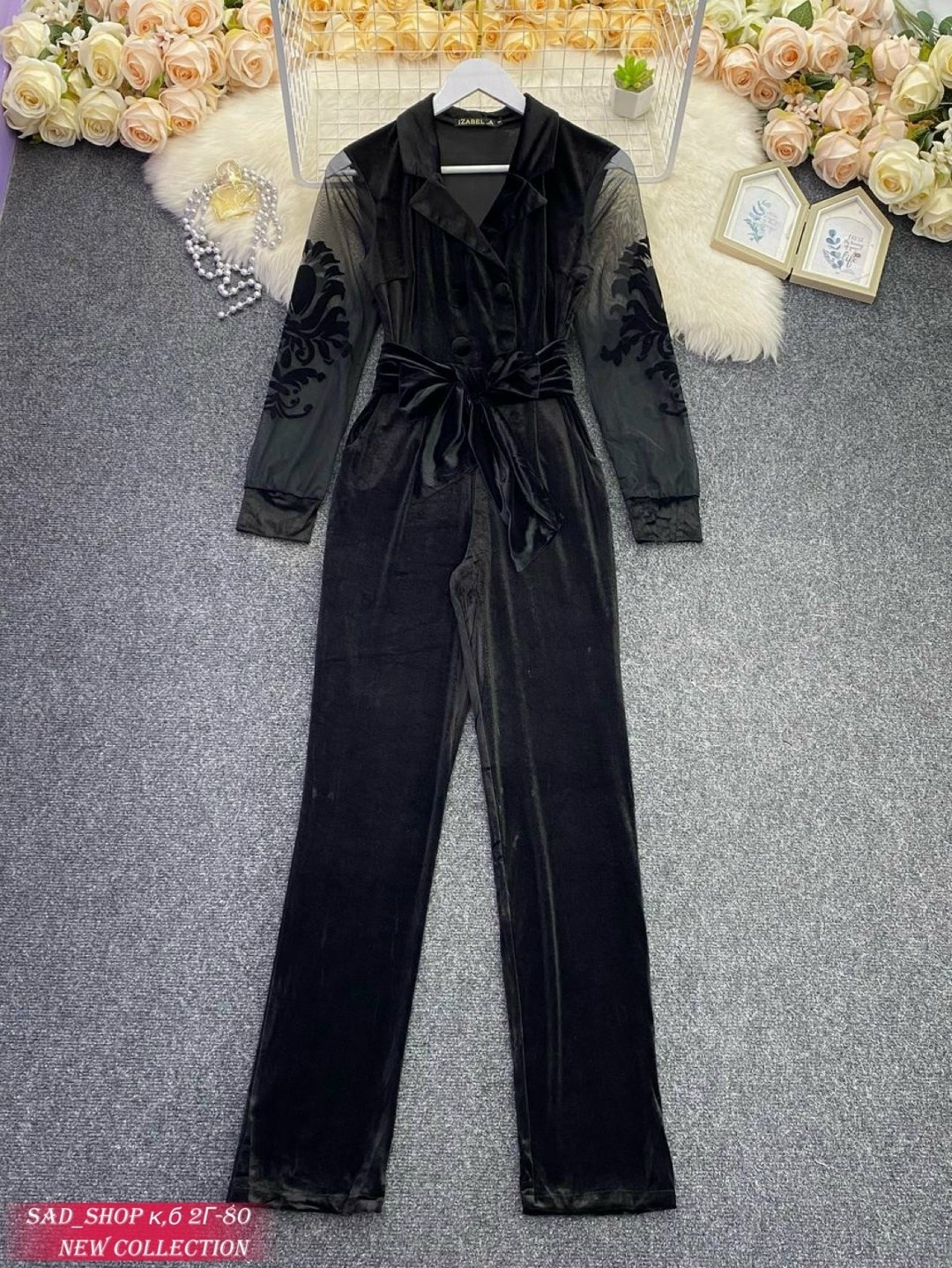 женский бархатный комбинезон,комбинезон из велюра,комбинезон из бархата,элегантные комбинезоны,бархатный костюм женский