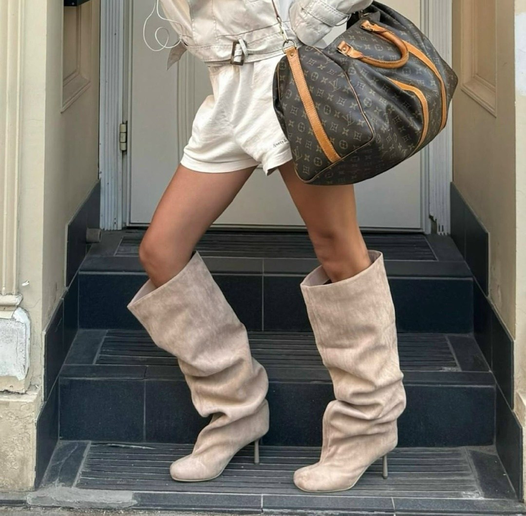 высокие сапоги,женские сапоги,модные сапоги,сапоги до колен,замшевые сапоги