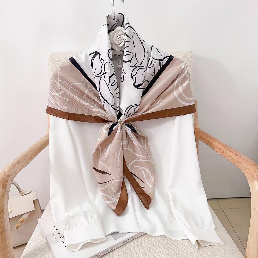 женский атласный шарф с принтом,женский атласный шарф,женский шелковый шарф с принтом,женский шелковый шарф,шарф женский платок